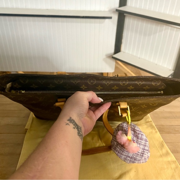 Louis Vuitton LV Vintage Brown Monogram Cabas Mezzo Tote Bag - Picture 5 of 15